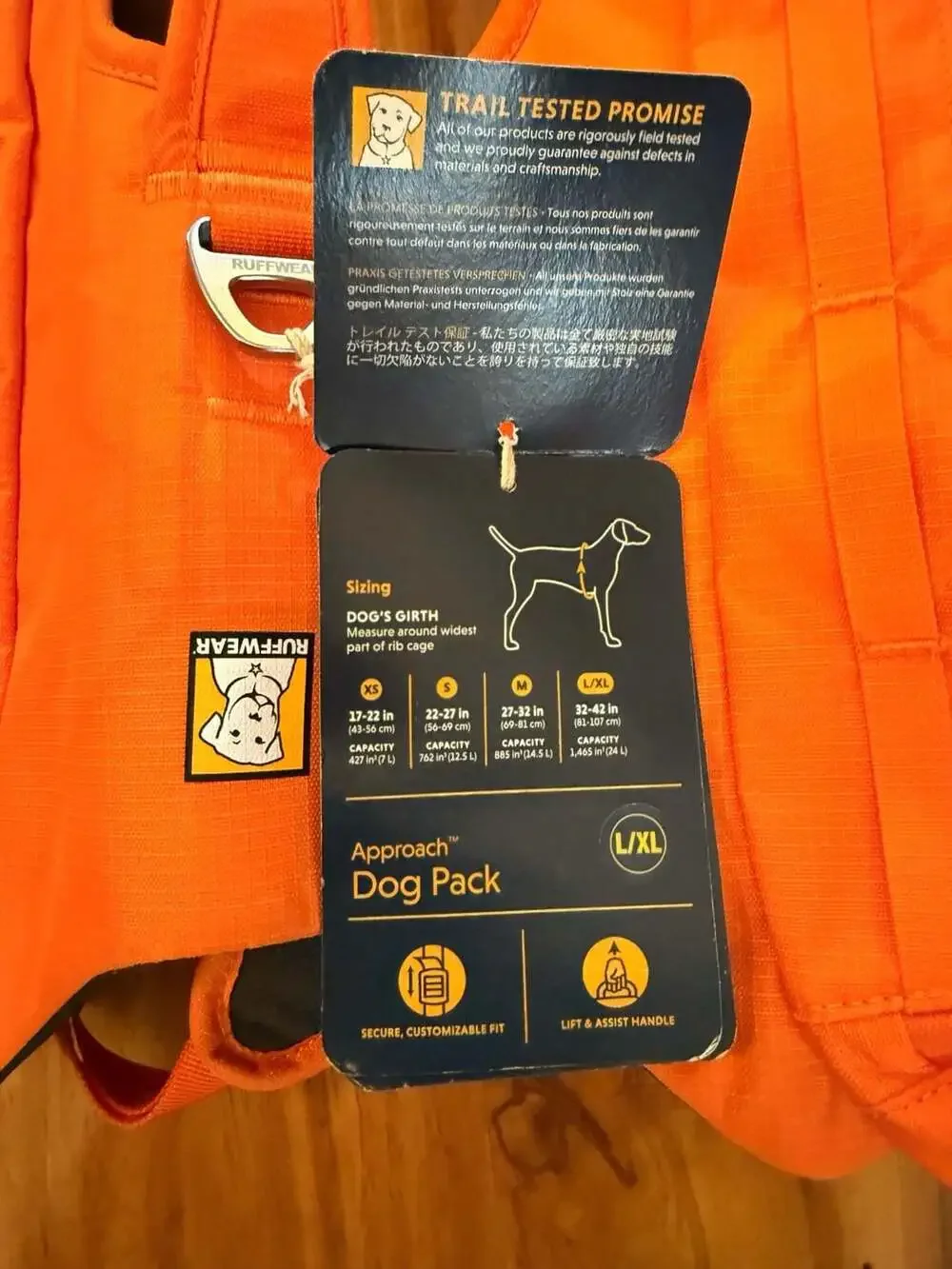 Ruffwear Approach Dog Pack L/XL Orange